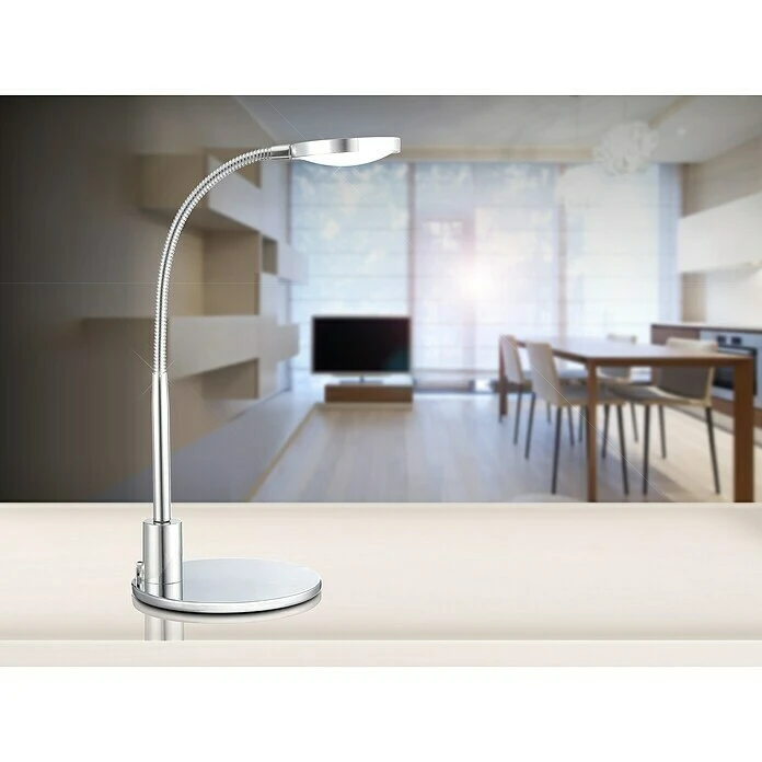 BAUHAUS Globo LED-Tischleuchte Pegasi 3 W, Chrom, Warmweiß 5 BAUHAUS Globo LED-Tischleuchte Pegasi 3 W, Chrom, Warmweiß – Bild 3