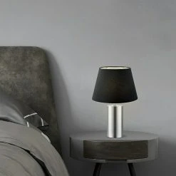 BAUHAUS Home Sweet Home Lampenschirm Largo Ø X H: 24 X 16 Cm, Night Black, Stoff, Oval