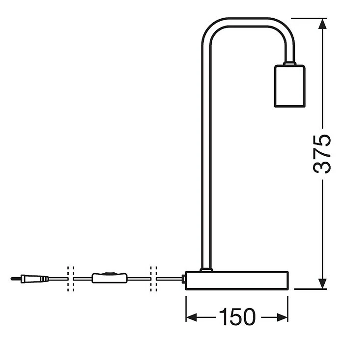 BAUHAUS Ledvance Tischleuchte Stahl, E27 8 BAUHAUS Ledvance Tischleuchte Stahl, E27 – Bild 6