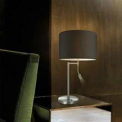 BAUHAUS Deko-Tischleuchte Read L X B X H: 20 X 20 X 47 Cm, Mattstahl, E27