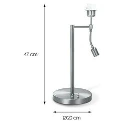 BAUHAUS Deko-Tischleuchte Read L X B X H: 20 X 20 X 47 Cm, Mattstahl, E27 12 BAUHAUS Deko-Tischleuchte Read L X B X H: 20 X 20 X 47 Cm, Mattstahl, E27 -Bauhaus Home 12 1053