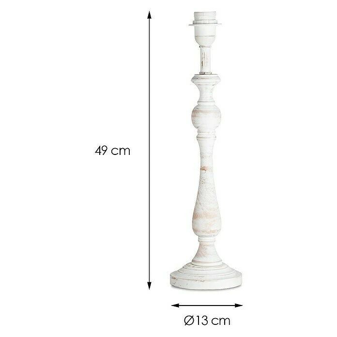 BAUHAUS Home Sweet Home Lampenfuß Step Rund 40 W, Farbe: Weiß, Höhe: 49 Cm 5 BAUHAUS Home Sweet Home Lampenfuß Step Rund 40 W, Farbe: Weiß, Höhe: 49 Cm – Bild 3