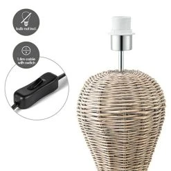 BAUHAUS Home Sweet Home Lampenfuß Rattan 40 W, Farbe: Braun, Höhe: 45 Cm -Bauhaus Home 12 1110