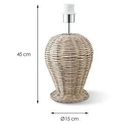 BAUHAUS Home Sweet Home Lampenfuß Rattan 40 W, Farbe: Braun, Höhe: 45 Cm -Bauhaus Home 12 1111