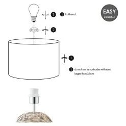 BAUHAUS Home Sweet Home Lampenfuß Rattan 40 W, Farbe: Braun, Höhe: 45 Cm -Bauhaus Home 12 1112