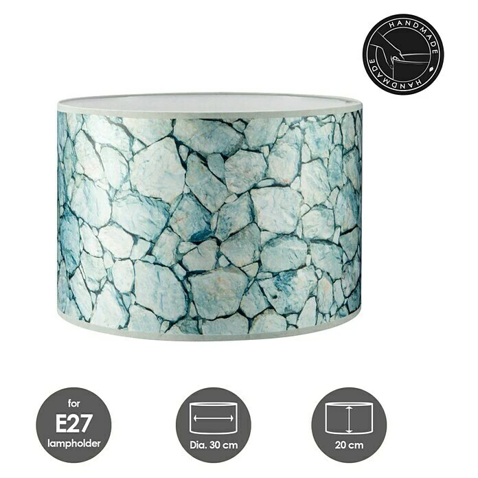 BAUHAUS Home Sweet Home Lampenschirm Stone Ø X H: 30 X 20 Cm, Bunt, Stoff 5 BAUHAUS Home Sweet Home Lampenschirm Stone Ø X H: 30 X 20 Cm, Bunt, Stoff – Bild 3