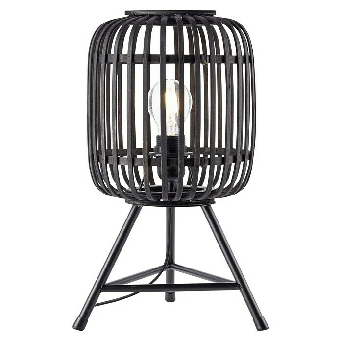 BAUHAUS Brilliant Woodrow Tischleuchte Schwarz, E27, 60 W 4 BAUHAUS Brilliant Woodrow Tischleuchte Schwarz, E27, 60 W – Bild 2