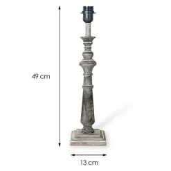 BAUHAUS Home Sweet Home Lampenfuß Step Square 40 W, Farbe: Taupe, Höhe: 49 Cm -Bauhaus Home 12 116