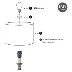 BAUHAUS Home Sweet Home Lampenfuß Step Square 40 W, Farbe: Taupe, Höhe: 49 Cm -Bauhaus Home 12 117