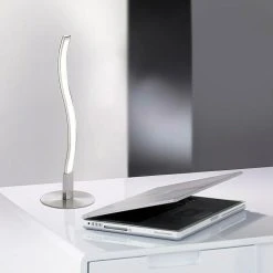 Alternative view of BAUHAUS LeuchtenDirekt Wave LED-Tischleuchte 3 W, L X B X H: 10 X 10 X 30 Cm, Stahl, Warmweiß