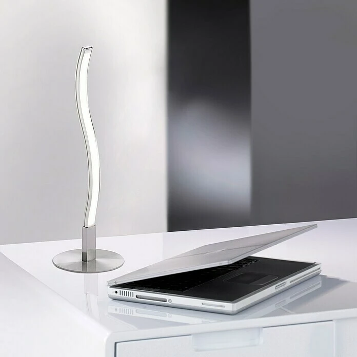 BAUHAUS LeuchtenDirekt Wave LED-Tischleuchte 3 W, L X B X H: 10 X 10 X 30 Cm, Stahl, Warmweiß 4 BAUHAUS LeuchtenDirekt Wave LED-Tischleuchte 3 W, L X B X H: 10 X 10 X 30 Cm, Stahl, Warmweiß – Bild 2