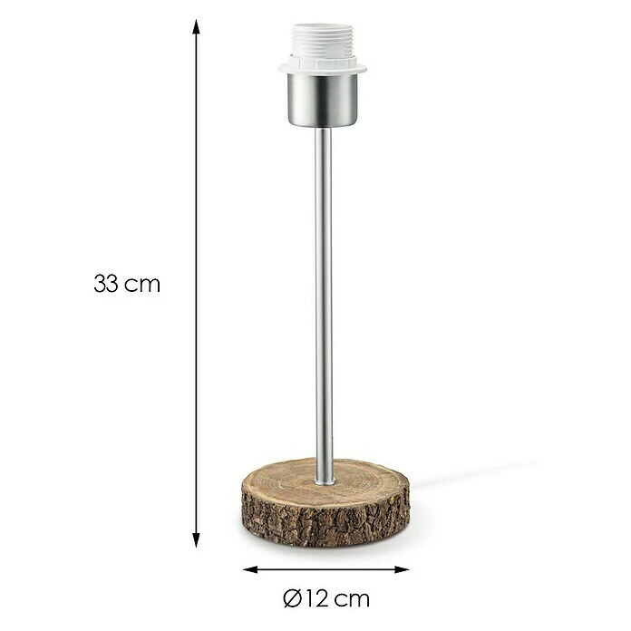BAUHAUS Home Sweet Home Lampenfuß Bossano 40 W, Farbe: Braun, Höhe: 33 Cm 5 BAUHAUS Home Sweet Home Lampenfuß Bossano 40 W, Farbe: Braun, Höhe: 33 Cm – Bild 3