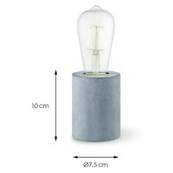 BAUHAUS Home Sweet Home Lampenfuß Dry 10 W, E27, Grau, Höhe: 10 Cm -Bauhaus Home 12 1196