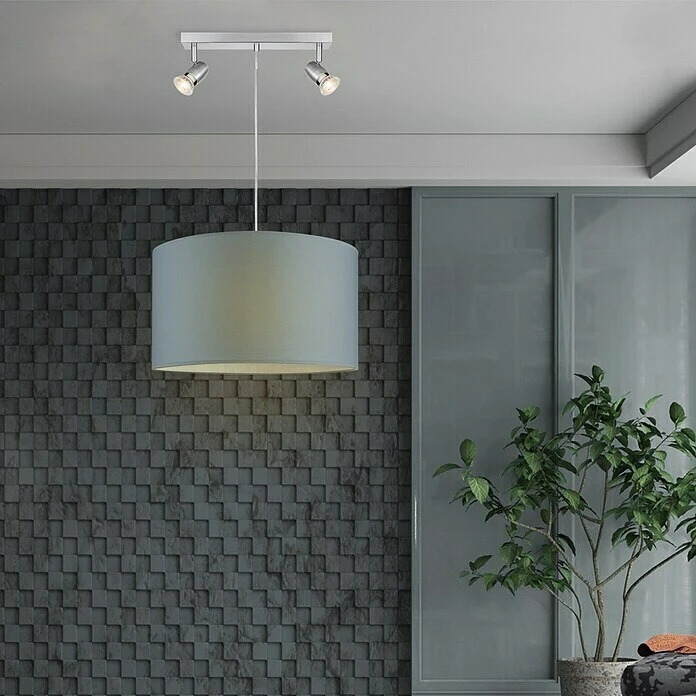 BAUHAUS Home Sweet Home Lampenschirm Bling Ø X H: 40 X 22 Cm, Light Grey, Baumwolle, Rund 4 BAUHAUS Home Sweet Home Lampenschirm Bling Ø X H: 40 X 22 Cm, Light Grey, Baumwolle, Rund – Bild 2