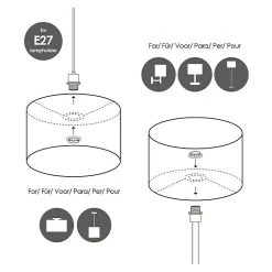 BAUHAUS Home Sweet Home Lampenschirm Canvas 30 Cm, Schneeweiß, Baumwolle, Rund 13 BAUHAUS Home Sweet Home Lampenschirm Canvas 30 Cm, Schneeweiß, Baumwolle, Rund -Bauhaus Home 12 1308