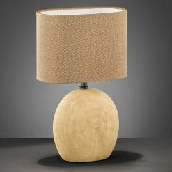 BAUHAUS WOFI Tischleuchte Legend 40 W, L X B X H: 24 X 15 X 37 Cm, Braun, E14