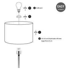 BAUHAUS Home Sweet Home Lampenfuß Gomez 40 W, Farbe: Chrom, Höhe: 40 Cm 11 BAUHAUS Home Sweet Home Lampenfuß Gomez 40 W, Farbe: Chrom, Höhe: 40 Cm -Bauhaus Home 12 1338