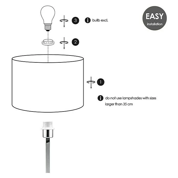 BAUHAUS Home Sweet Home Lampenfuß Gomez 40 W, Farbe: Chrom, Höhe: 40 Cm 6 BAUHAUS Home Sweet Home Lampenfuß Gomez 40 W, Farbe: Chrom, Höhe: 40 Cm – Bild 4