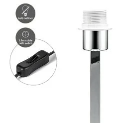 BAUHAUS Home Sweet Home Lampenfuß Gomez 40 W, Farbe: Chrom, Höhe: 40 Cm 12 BAUHAUS Home Sweet Home Lampenfuß Gomez 40 W, Farbe: Chrom, Höhe: 40 Cm -Bauhaus Home 12 1339