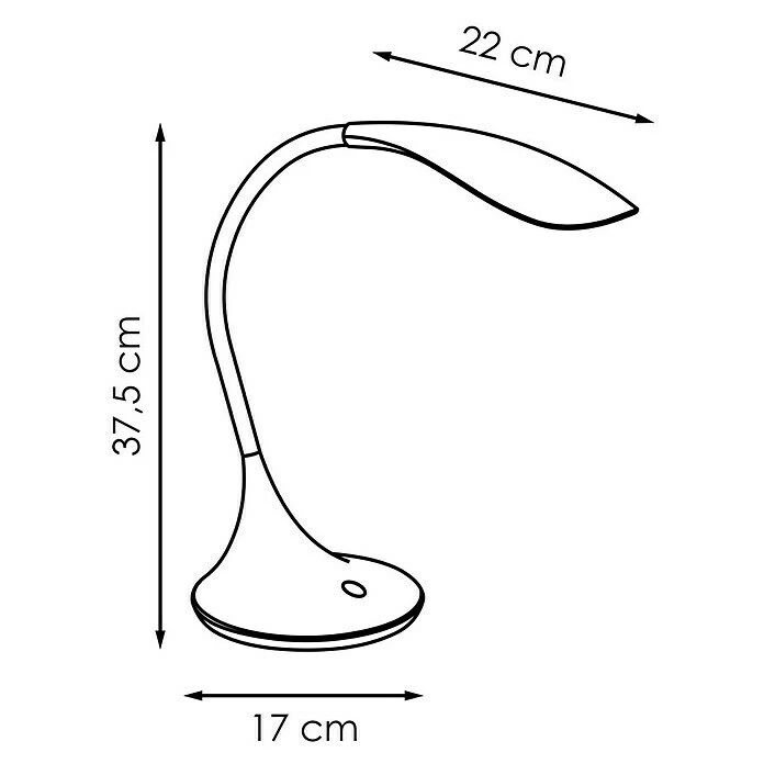 BAUHAUS LED-Tischleuchte Wing 2,5 W, L X B X H: 17 X 17 X 37,5 Cm, Weiß, Warmweiß 7 BAUHAUS LED-Tischleuchte Wing 2,5 W, L X B X H: 17 X 17 X 37,5 Cm, Weiß, Warmweiß – Bild 5