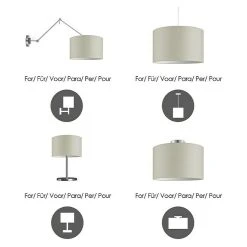 BAUHAUS Home Sweet Home Lampenschirm Bling Ø X H: 35 X 21 Cm, Warm White, Baumwolle, Rund 12 BAUHAUS Home Sweet Home Lampenschirm Bling Ø X H: 35 X 21 Cm, Warm White, Baumwolle, Rund -Bauhaus Home 12 1412