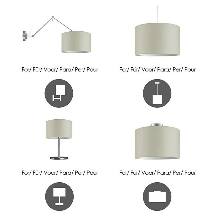 BAUHAUS Home Sweet Home Lampenschirm Bling Ø X H: 35 X 21 Cm, Warm White, Baumwolle, Rund 7 BAUHAUS Home Sweet Home Lampenschirm Bling Ø X H: 35 X 21 Cm, Warm White, Baumwolle, Rund – Bild 5