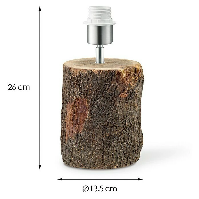 BAUHAUS Home Sweet Home Lampenfuß Treetrunk 40 W, Farbe: Braun, Höhe: 26 Cm 7 BAUHAUS Home Sweet Home Lampenfuß Treetrunk 40 W, Farbe: Braun, Höhe: 26 Cm – Bild 5