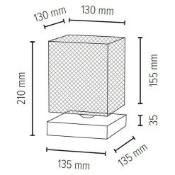 BAUHAUS Spotlight Tischleuchte Norman Wood 25 W, L X B X H: 13,5 X 13,5 X 21 Cm, Geölte Eiche, Chrom, E27 -Bauhaus Home 12 1440