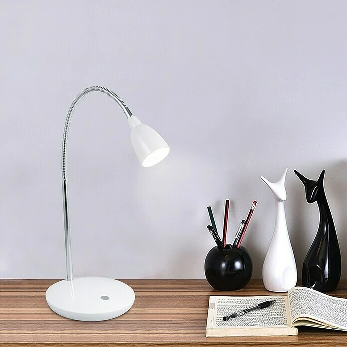 BAUHAUS LED-Tischleuchte Flexy 2,5 W, L X B X H: 16 X 16 X 41,5 Cm, Weiß, Warmweiß 3 BAUHAUS LED-Tischleuchte Flexy 2,5 W, L X B X H: 16 X 16 X 41,5 Cm, Weiß, Warmweiß