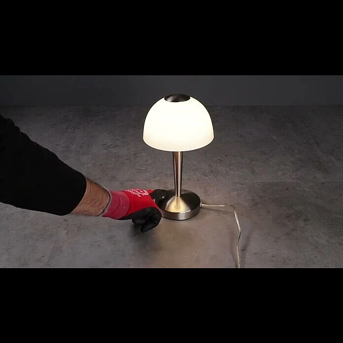 BAUHAUS Reality Leuchten LED-Tischleuchte Rund Ventura 4 W, Ø X H: 155 Mm X 29 Cm, Nickel, Warmweiß 6 BAUHAUS Reality Leuchten LED-Tischleuchte Rund Ventura 4 W, Ø X H: 155 Mm X 29 Cm, Nickel, Warmweiß – Bild 4