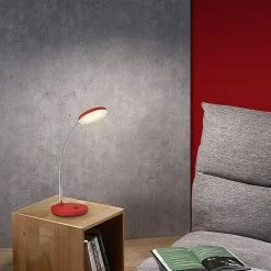BAUHAUS LED-Tischleuchte Polly 5,5 W, L X B X H: 14 X 14 X 28 Cm, Rot, Warmweiß