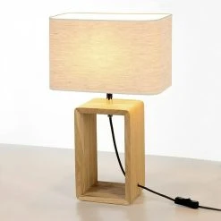 BAUHAUS Britop Lighting Boho Tischleuchte 25 W, L X B X H: 30 X 15 X 48 Cm, Weiß, E27