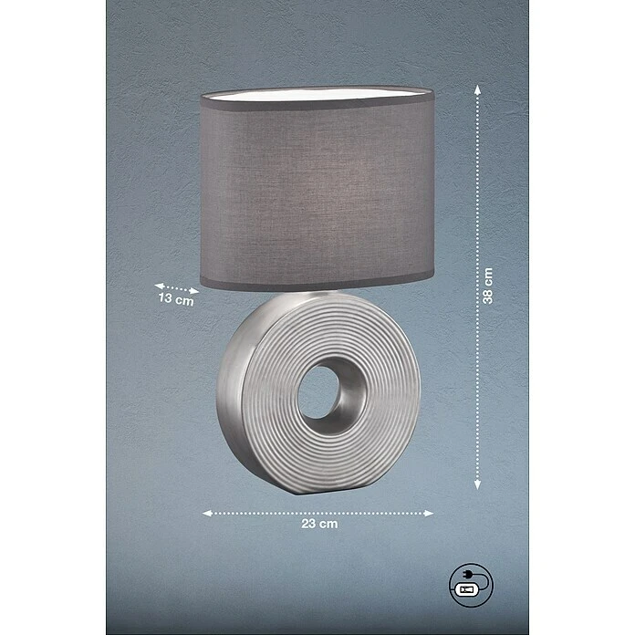 BAUHAUS Honsel Leuchten Tischleuchte Eye 40 W, L X B X H: 23 X 13 X 38 Cm, Silber, E14 6 BAUHAUS Honsel Leuchten Tischleuchte Eye 40 W, L X B X H: 23 X 13 X 38 Cm, Silber, E14 – Bild 4