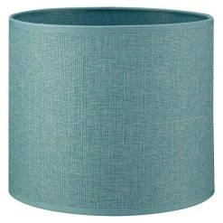 BAUHAUS Home Sweet Home Lampenschirm Canvas 20 Cm, Petrol, Baumwolle, Rund