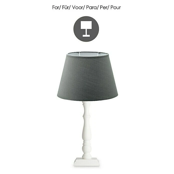 BAUHAUS Home Sweet Home Lampenschirm Largo Ø X H: 24 X 16 Cm, Castlerock, Stoff, Oval 5 BAUHAUS Home Sweet Home Lampenschirm Largo Ø X H: 24 X 16 Cm, Castlerock, Stoff, Oval – Bild 3