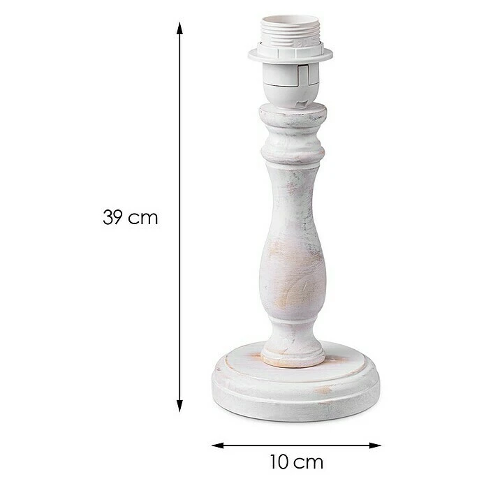 BAUHAUS Home Sweet Home Lampenfuß Femme 40 W, Farbe: Vintage Weiß, Höhe: 27 Cm 6 BAUHAUS Home Sweet Home Lampenfuß Femme 40 W, Farbe: Vintage Weiß, Höhe: 27 Cm – Bild 4