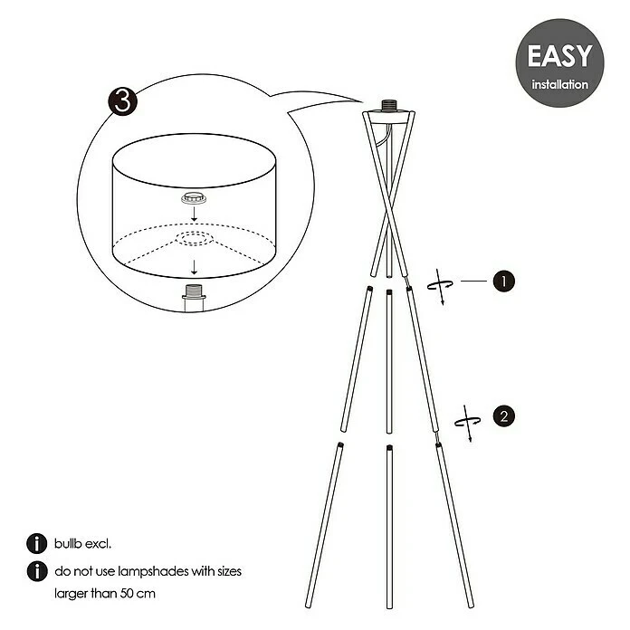 BAUHAUS Home Sweet Home Lampenfuß Legs Höhe: 149 Cm 5 BAUHAUS Home Sweet Home Lampenfuß Legs Höhe: 149 Cm – Bild 3