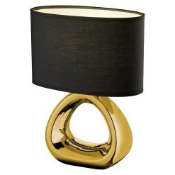 BAUHAUS Reality Leuchten Tischleuchte Gizeh 60 W, Gold, Schwarz, E27