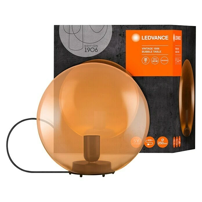 BAUHAUS Ledvance Deko-Tischleuchte BUBBLE L X B X H: 25 X 25 X 245 Cm, Orange, E27 5 BAUHAUS Ledvance Deko-Tischleuchte BUBBLE L X B X H: 25 X 25 X 245 Cm, Orange, E27 – Bild 3