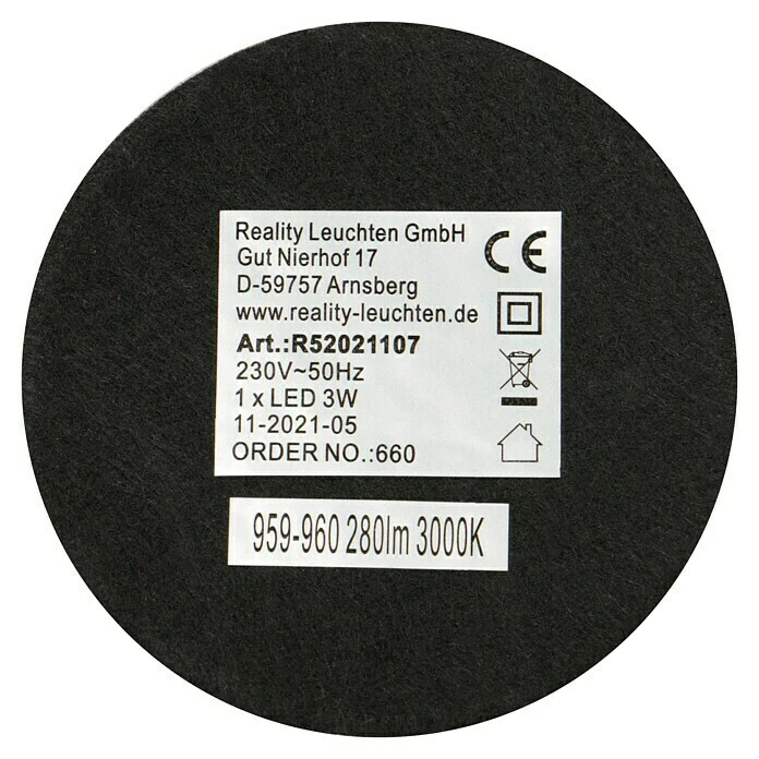 BAUHAUS Reality Leuchten LED-Tischleuchte Rund Queen 2 W, Ø X H: 150 Mm X 24 Cm, Nickel 5 BAUHAUS Reality Leuchten LED-Tischleuchte Rund Queen 2 W, Ø X H: 150 Mm X 24 Cm, Nickel – Bild 3