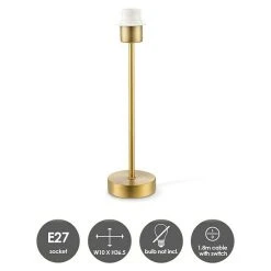 BAUHAUS Home Sweet Home Lampenfuß Single 40 W, Farbe: Messing, Höhe: 37 Cm 10 BAUHAUS Home Sweet Home Lampenfuß Single 40 W, Farbe: Messing, Höhe: 37 Cm -Bauhaus Home 12 1696