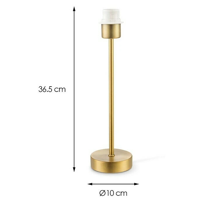 BAUHAUS Home Sweet Home Lampenfuß Single 40 W, Farbe: Messing, Höhe: 37 Cm 7 BAUHAUS Home Sweet Home Lampenfuß Single 40 W, Farbe: Messing, Höhe: 37 Cm – Bild 5