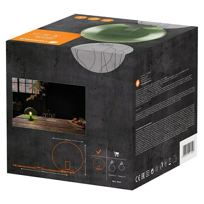 BAUHAUS Ledvance Deko-Tischleuchte BUBBLE L X B X H: 25 X 25 X 245 Cm, Grün, E27 5 BAUHAUS Ledvance Deko-Tischleuchte BUBBLE L X B X H: 25 X 25 X 245 Cm, Grün, E27 – Bild 3