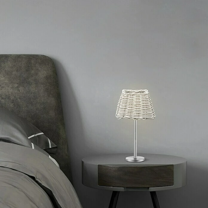 BAUHAUS Home Sweet Home Lampenschirm Roseau L X B X H: 20 X 20 X 14 Cm, Weiß, Rattan, Eckig 4 BAUHAUS Home Sweet Home Lampenschirm Roseau L X B X H: 20 X 20 X 14 Cm, Weiß, Rattan, Eckig – Bild 2