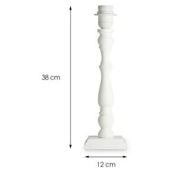 BAUHAUS Home Sweet Home Lampenfuß Woodi 40 W, Farbe: Weiß, Höhe: 38 Cm, Eckig -Bauhaus Home 12 1771