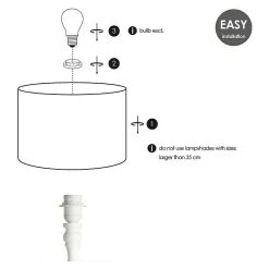 BAUHAUS Home Sweet Home Lampenfuß Woodi 40 W, Farbe: Weiß, Höhe: 38 Cm, Eckig -Bauhaus Home 12 1772