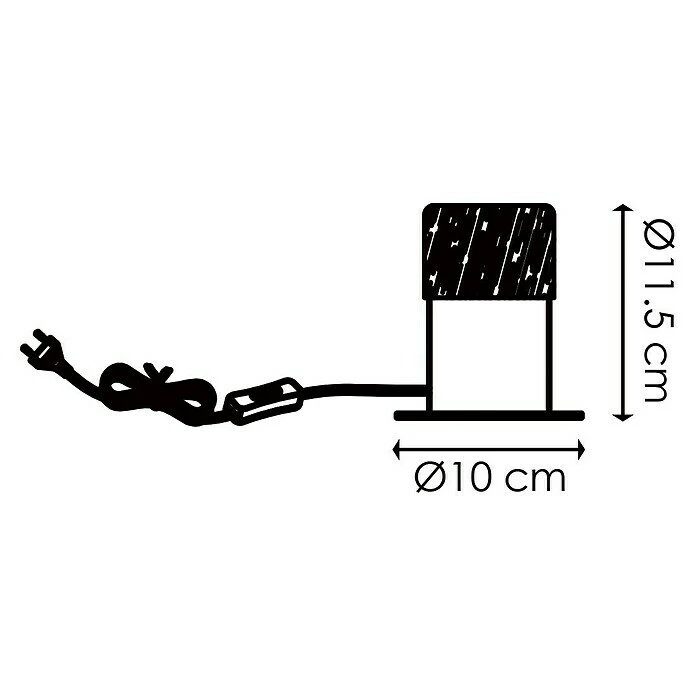 BAUHAUS Home Sweet Home Tischleuchte Furdy 10 W, Beige, E27, 100 Mm X 11,5 Cm 7 BAUHAUS Home Sweet Home Tischleuchte Furdy 10 W, Beige, E27, 100 Mm X 11,5 Cm – Bild 5