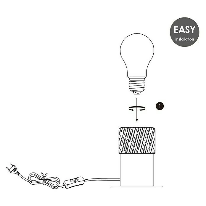 BAUHAUS Home Sweet Home Tischleuchte Furdy 10 W, Beige, E27, 100 Mm X 11,5 Cm 8 BAUHAUS Home Sweet Home Tischleuchte Furdy 10 W, Beige, E27, 100 Mm X 11,5 Cm – Bild 6