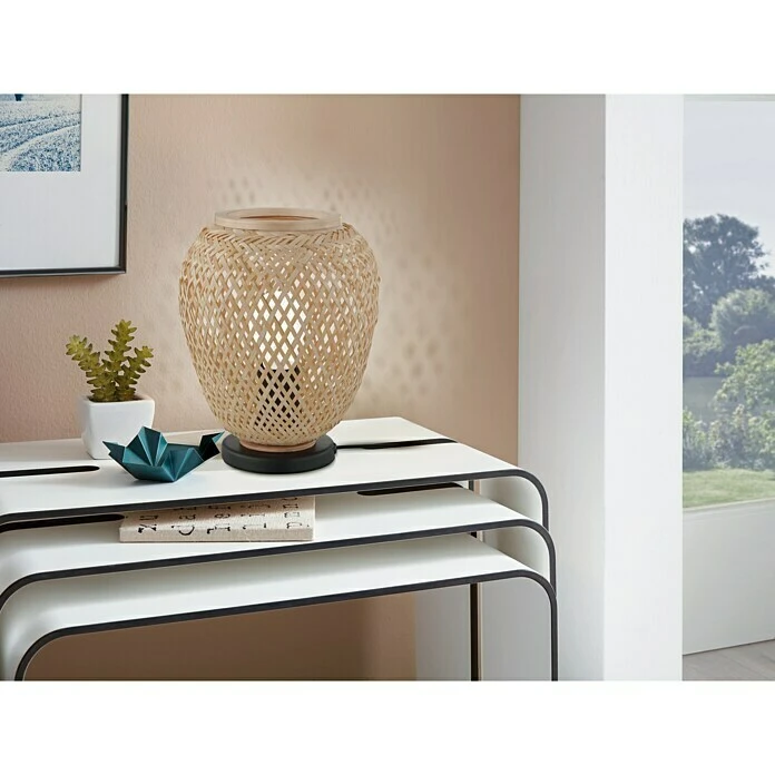 BAUHAUS Eglo Dembleby Tischleuchte 40 W, Natur, E27 4 BAUHAUS Eglo Dembleby Tischleuchte 40 W, Natur, E27 – Bild 2