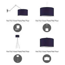 BAUHAUS Home Sweet Home Lampenschirm Bling Ø X H: 45 X 23 Cm, Petunie, Baumwolle, Rund 10 BAUHAUS Home Sweet Home Lampenschirm Bling Ø X H: 45 X 23 Cm, Petunie, Baumwolle, Rund -Bauhaus Home 12 1885